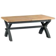 Tyler Extending Wooden 180cm Butterfly Dining Table In Charcoal