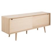 Canton Wooden Doors Sideboard With 2 Sliding Door In Oak White