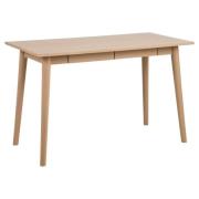 Marta Wooden Laptop Desk With 2 Drawers In Oak White