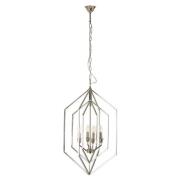 Venik Hexagonal 4 Lights Chandelier Ceiling Light In Nickel