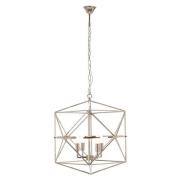 Kamloops Hexagonal Chandelier Ceiling Light In Silver Nickel