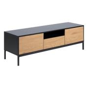 Salvo Wooden TV Stand With 2 Doors In Matt Wild Oak