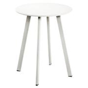 Orono Round Metal Side Table In Matt White