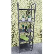 Thibodaux Metal 5 Tier Shelving Unit In Grey