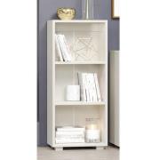 Louth Low High Gloss 2 Shelves Bookcase In White