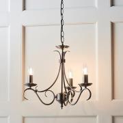 Bernice 3 Lights Ceiling Pendant Light In Antique Silver