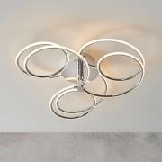 Eterne 3 Lights Semi Flush Ceiling Light In Chrome