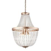 Celine 5 Lights Glass Ceiling Pendant Light In Rose Gold