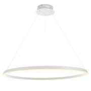 Staten LED Pendant Light In Matt White With White Diffuser