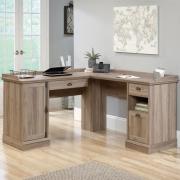 Barrister Wooden L Shaped Computer Desk In Salt Oak