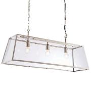 Hurst 3 Lights Clear Glass Pendant Light In Bright Nickel