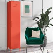 Cerritos Metal Wardrobe With 1 Door In Orange