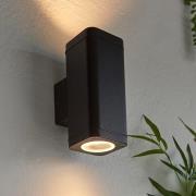 Milton 2 Lights Aluminium Wall Light In Textured Black