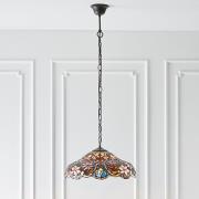 Sullivan Medium Tiffany Glass Pendant Light In Dark Bronze