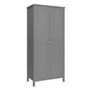 Trams Wooden Wardrobe With 2 Doors In Grey