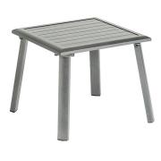 Prats Outdoor Metal Sunbed Side Table In Grey