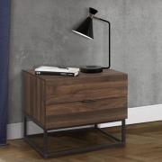 Huston Wooden Bedside Cabinet With 2 Drawers In Walnut