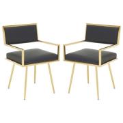 Azaltro Black Leather Effect Dining Chairs In A Pair