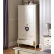 Caelia Combi Wardrobe In White With 2 Doors 3 Drawers