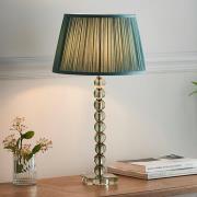 Alcoy Fir Shade Table Lamp With Grey Green Crystal Base