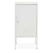 Rumi Metal Locker Storage Cabinet With 1 Door In White