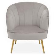 Yolinda Upholstered Velvet Armchair In Grey