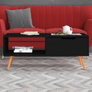 Floria Wooden Coffee Table With 1 Drawer In Black