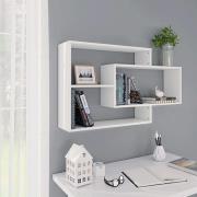 Visola Wooden Rectangular Wall Shelves In White