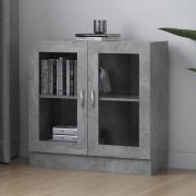 Maili Wooden Display Cabinet With 2 Doors In Concrete Effect