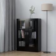 Libet Wooden Display Cabinet In With 2 Doors In Black