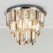 Clarissa Glass Flush Ceiling Light In Chrome