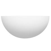 Gypsum Half Oval Plaster Wall Light In White