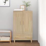 Aleta Wooden Highboard With 2 Doors 1 Drawer In Sonoma Oak