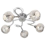 Souk 5 Lights Flush Ceiling Light In Chrome