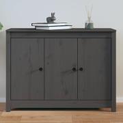 Secia Pinewood Sideboard With 3 Doors In Grey