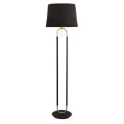 Jazz Velvet Shade Floor Lamp With Black And Satin Brass Base