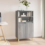 Elmont Wooden Sideboard With 2 Doors In Grey Sonoma Oak