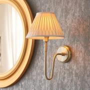 Davis And Chatsworth Ivory Shade Wall Light In Antique Brass