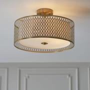 Cordero Round Flush Ceiling Light In Gold