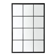 Dorland Window Pane Style Wall Mirror In Black Frame