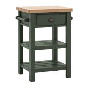 Elvira Wooden Side Table With 1 Drawer 2 Shelves In Moss And Oak