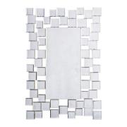 Dania Bevelled Wall Mirror In Silver