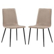 Wickham Taupe Fabric Dining Chairs In Pair