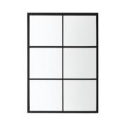 Kontron Window Design Wall Mirror In Black Frame