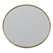 Nyla Large Round Dressing Mirror With Stand In Brass Frame