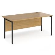 Melor 1600mm H-Frame Computer Desk In Oak And Black