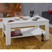 Hilburn Wooden Coffee Table In Andersen White Pine