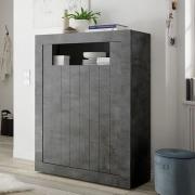 Nitro Wooden Highboard With 2 Doors In Oxide