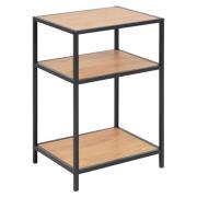 Salvo Wooden Side Table In Oak With Undershelf