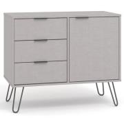 Avoch Wooden Sideboard In Grey With 1 Door 3 Drawers